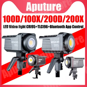Aputure Amaran 100X,200X Bi-Color 2700-6500K 100d,200d 5600K LED Blykste Apšvietimas, Vaizdo, Šviesos, Fotografijos Lempa Studija