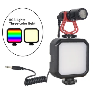 RGB LED Mini Šviesos, Kamera Užpildykite Šviesa 3000K-7000K Vlogging Tinka Kamera, Blykste Video Apšvietimas