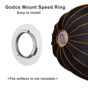 Godox SA-GD Godox Mount Greičio Žiedas Godox QR-P70/P90/P120 Parabolinis Softbox už Godox ML60Bi/ML60 Studija Vaizdo Lemputė