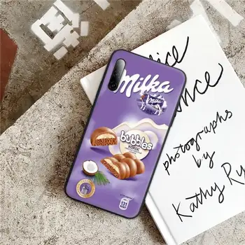 Šokoladas Milka Dėžutė Juoda Silikono Mobilųjį Telefoną Padengti Redmi Pastaba 9s 8t 7, 5A 5 4 4 6 8 9 10 Pro 