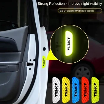 Automobilio šviesą atspindintys lipdukai kūno atspindintis įspėjamieji lipdukai saugų durų atidarymo naktį atviros kovos su susidūrimo perspėjimo lipdukai