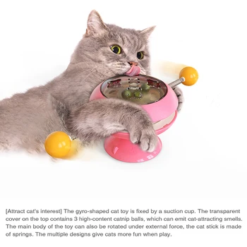 Juokingi Kačių Žaislas Ratas, Funny Cat Stick Pet Vėjo Malūnas Nešiojamų Interaktyvus Žaislas Įspūdį Mokymo Naminių Reikmenys