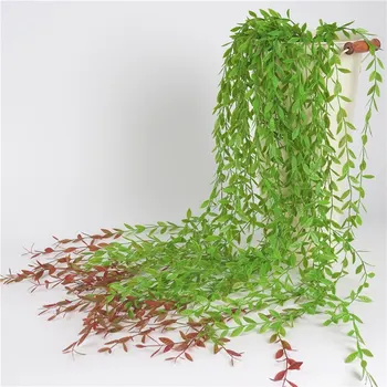 5 Šakių 105cm Dirbtinis Rotango Sienos Kabo Willow Vynuogių Modeliavimas Žaliųjų Augalų Verkti Vytelių Namų, Sodo Puošmena