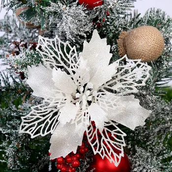 9cm Kalėdų Blizgučiai Dirbtinių Gėlių Linksmų Kalėdų Eglutės papuošalus, Namų Navidad 2021 Kalėdų Papuošalai Naujųjų Metų Prekes