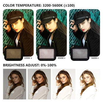 Neewer 2-Pack LED Vaizdo Apšvietimas Rinkinys Su Bi-Color CRI 95+ 280 LED Skydelis su 2M Šviesos Stendas, LCD Ekranas, 2.4 G Nuotolinio