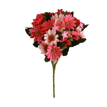 9 šakutės saulėgrąžų Dirbtinių Gėlių Puokštė Aukštos Kokybės Plastiko Reikmenys, Namų Kambarį Vestuvių Stalo Dekoracija Gėlių