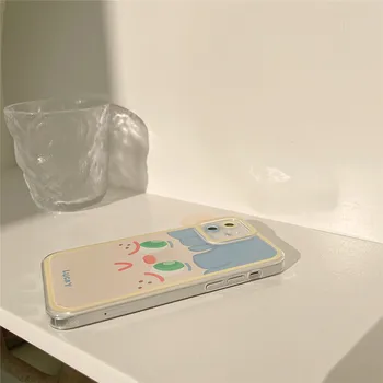 Korėjos Juokinga Užsispyręs Veido Išraiška Telefono dėklas Skirtas iPhone 13 pro max 12 11 7 8 plus x xr xs max Šoko Įrodymas Telefono apima Atgal
