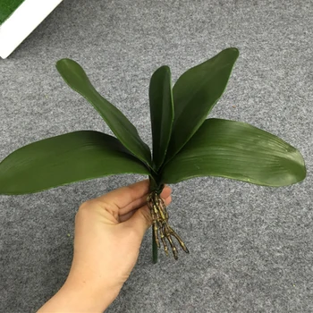 1PCS Orchidėja, Plastikiniai Dirbtinių Augalų Drugelis Phalaenopsis Padirbtų Augalų Lapų Sode Apdaila, Dirbtinės Gėlės