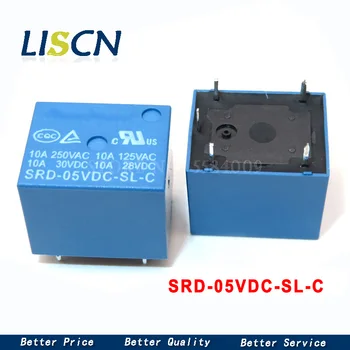 1pcs SRD-03V 05V 06VDC-SL-C 5-pin maitinimo elektromagnetinės relės SRD-03VDC-SL-C SRD-06VDC-SL-C SRD-06VDC-SL-C blue relė