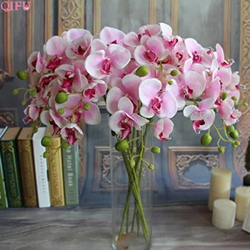 QIFU Dirbtinės Gėlės Nekilnojamojo Touch Dirbtinis Drugys Orchidėjų Drugelių Orchidėja, naujas Namas Namo Vestuvių Šventė Apdaila