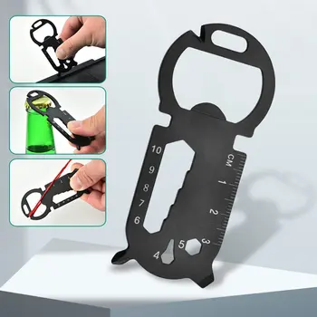 Nešiojamų Multitools EDC Nerūdijančio Plieno Keychain Lauko Išgyvenimo Pavaros Įtaisą Butelio Atidarytuvas Multi Pocket Įrankis Pakabukas paketų prižiūrėtojų raktinę