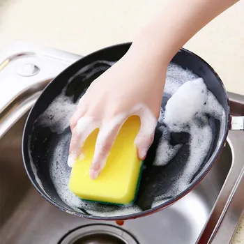 3pcs/5vnt Didelio Tankio Kempine nuvalykite valymo puodą indų plovimo skudurėliu virtuvės dishcloth neturi liesti aliejaus magija valykite virtuvės švarus