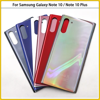 10VNT Naujas Samsung Galaxy Note10 N970F 10 Pastaba Plus N975F Baterija, galinis Dangtelis Stiklo plokštės 3D Galinių Durelių Būsto Atveju Pakeisti
