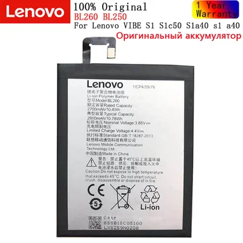 Originalus Lenovo Nauji Aukštos kokybės BL250 / BL260 baterija Batterie Lenovo VIBE S1 S1c50 S1a40 s1 a40