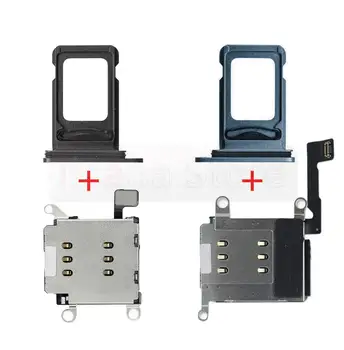 Originalus Dual Sim Card Reader Flex Cable For iPhone 12 Pro Max Sim Kortelės Dėklas Lizdo Laikiklį Adapterio Lizdas, Jungtis Pakeitimo
