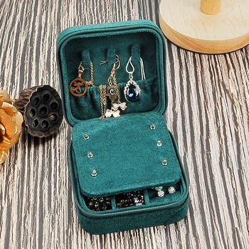 Naujas Korėjos Siuvinėjimo Flanelė Papuošalų Dėžutė Nešiojamų Kelionių Saugojimo Krepšys