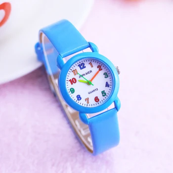 2019 m. vaikų mergaičių berniukų spalvinga skaitmeninis kvarco odos laikrodžiai mažylis mielas elektroninio sporto laikrodis, laikrodžiai montre enfant