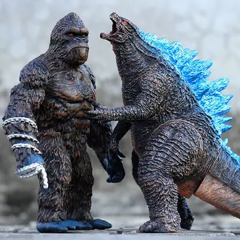 10-22cm King Kong Vs Godzilla Veiksmų Skaičius, Filmas Modelis Kilnojamojo Sąnarių Šimpanzių Gojira Figma Žaislai Vaikams Dovanos Vaikams