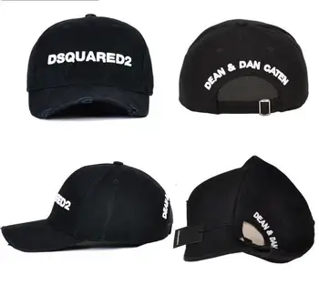2021 DSQICOND2 juoda ir balta paprasta teniso lazdas DSQ aukštos kokybės vyriškos kepurės custom design logo skrybėlę vyriški sportiniai skrybėlę tėtis skrybėlę