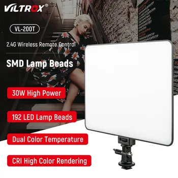 Viltrox VL-200T 30W LED Vaizdo Šviesos Skydelio Apšvietimo Belaidžio Nuotolinio valdymo Plonas., Dviejų Spalvų šviesos srautą galima reguliuoti Lempos Foto Fotografavimo Studijoje 