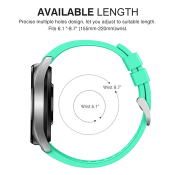 Silikono Dirželis Huawei 22mm Žiūrėti GT 42mm 46mm GT2 2E Pro Juostų Pakeisti Iškastinį Gen 5E 44mm Watchband Apyrankė