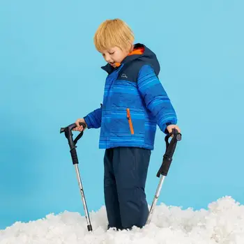PatPat 2-piece Mažylis Berniukas Dryžuota Gobtuvu Striukė ir Sniego kombinezonai su Antkrūtiniais Slidinėjimo Kostiumas
