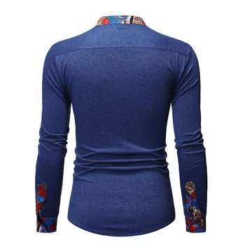 Afrikos Dashiki Tradicinių Kratinys Marškinėliai Vyrams 2021 Prekės Stovėti Apykaklės Long Sleeve Shirt Mens Afrikos Drabužių Chemise Homme