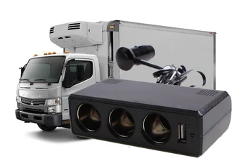 24 v sumažinti įtampa 12 v sunkvežimių keitiklis su usb,Trys-hole motorinės transporto priemonės lizdo,24v į 12v Įtampą žingsnis žemyn adapteris