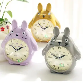 3 metų garantija Animacinių filmų Totoro žadintuvas Gražių Vaikų Stalo Laikrodis Kalėdų Dovana Studentas Naujųjų Metų Švytuoklės papuošalai