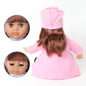 14 colių Bebe atgimsta Lėlės, žaislai, ilgi plaukai, Kūdikis ne didesnis kaip 36 cm minkšto Silikono Modeliavimas garso mados tikroviška suknelė Lėlės, Žaislai mergaitėms dovanų