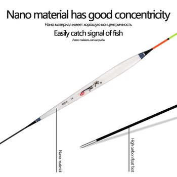 3pcs/daug Žvejybos Plūdės Composite Nano Flotador Pesca 1-3# Bite Indikatorius Bobber Plūduro Žvejybos Reikmenys, Įrankiai, Reikmenys(N-008)