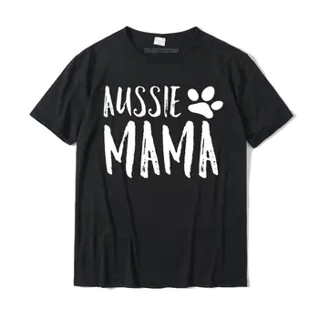Australų Aviganis, Mama Shepard Dovanos Aussies Šuo Marškinėlius Camisas Vyrų Klasikinis Atsitiktinis Viršūnes & Tees Medvilnės Tshirts Street