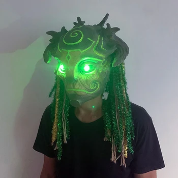 Dvasia Forest Green Halloween Mask Medžio Vyras Baisu Siaubo Zombie Baisu Kaukė Creepy Demonas Maskuotis Karnavalas Šalių Rekvizitai