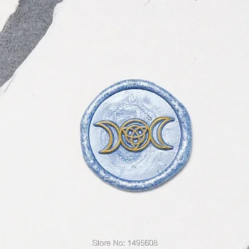 Triple mėnulis vaško antspaudas Stamp unikali dovana, 